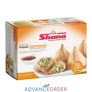 Shana Large Punjabi Samosas with Tamarind Chutney (80g) 4x25