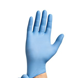 JJ Disposable Blue Nitrile Gloves Medium 1x100