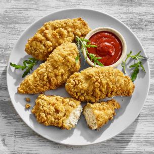 JJ Halal Whole Muscle Crispy Southern Fried Chicken Strips-1x2kg