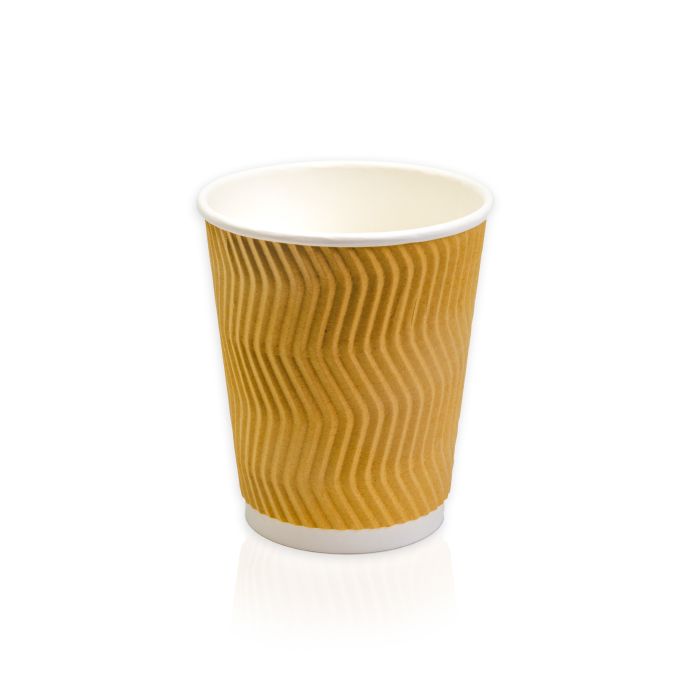 8oz Brown Ripple Wall Paper Hot Cup (CUP156/CUP264) 1x250