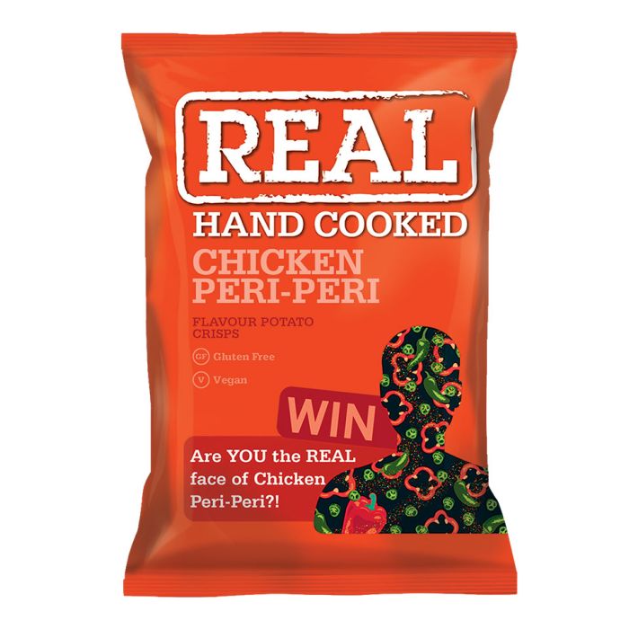 Real Handcooked Crisps Peri Peri Chicken 24x35g