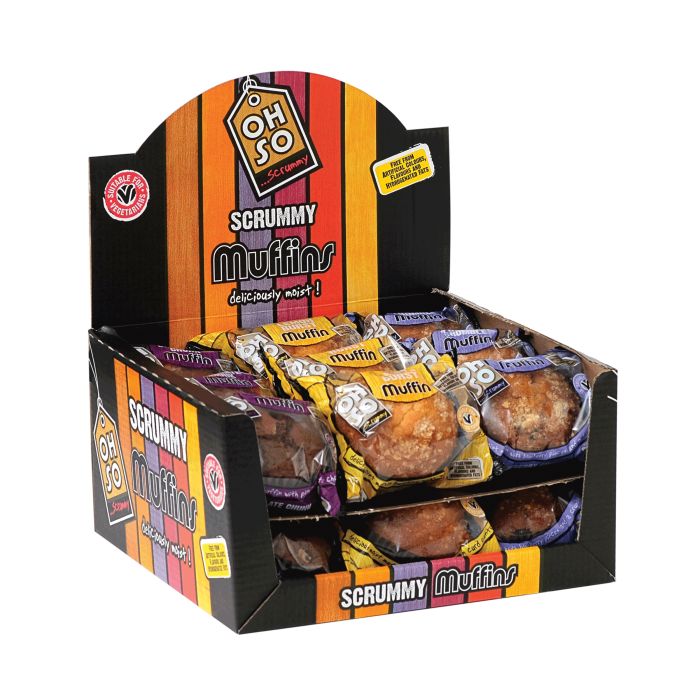 Oh So Scrummy Mixed Case Un-Topped Muffins 18x115g