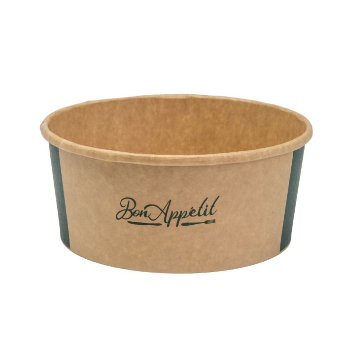 JJ 750ml Round Kraft Multi-Food Bowls-1x108